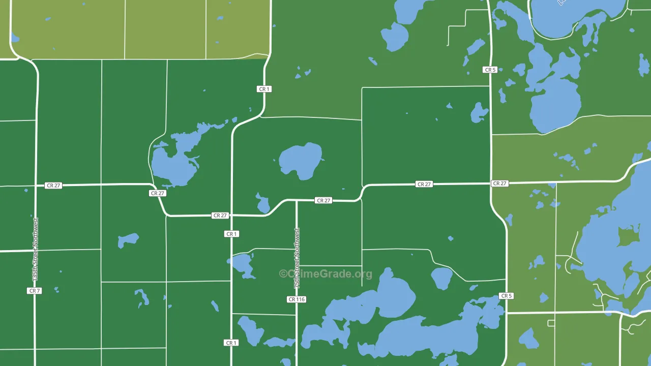 Pennock, MN Map of Drug-Related Crime Rates