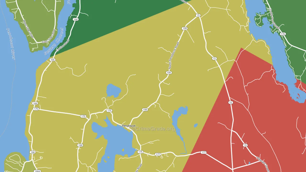 Penobscot, ME Map of Drug-Related Crime Rates