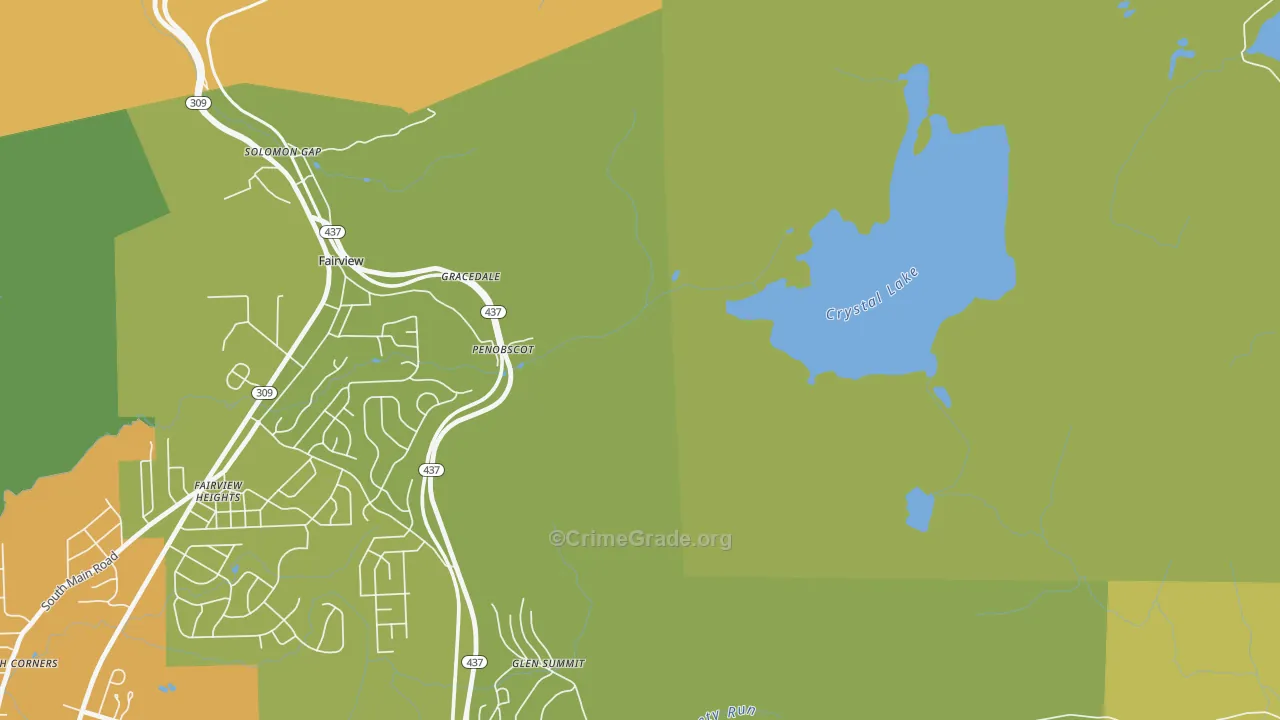 Penobscot, PA Map of Drug-Related Crime Rates