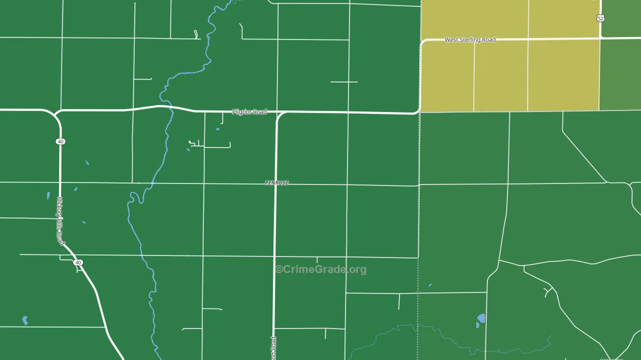 Penrose, IL Map of Drug-Related Crime Rates