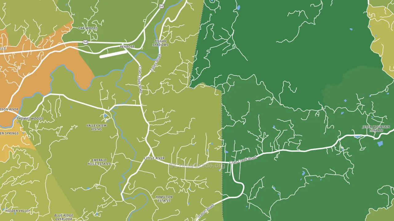 Penrose, NC Map of Drug-Related Crime Rates