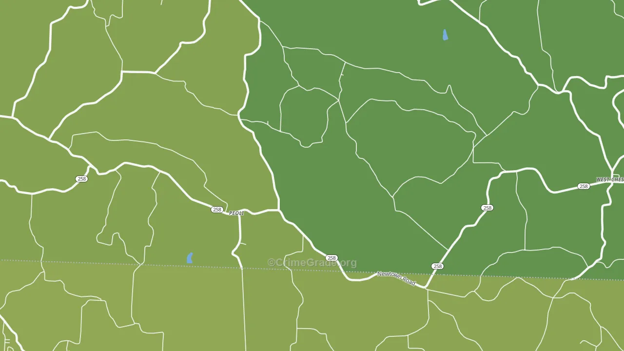 Peoli, OH Map of Drug-Related Crime Rates