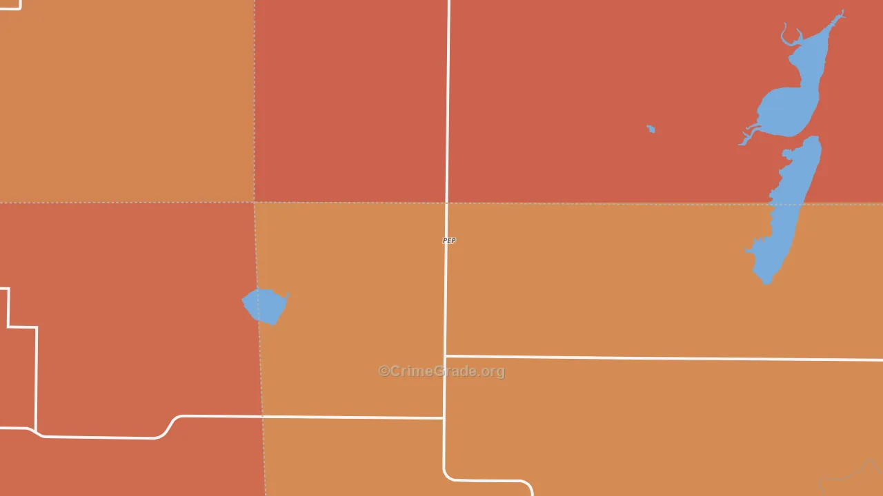 Pep, TX Map of Drug-Related Crime Rates