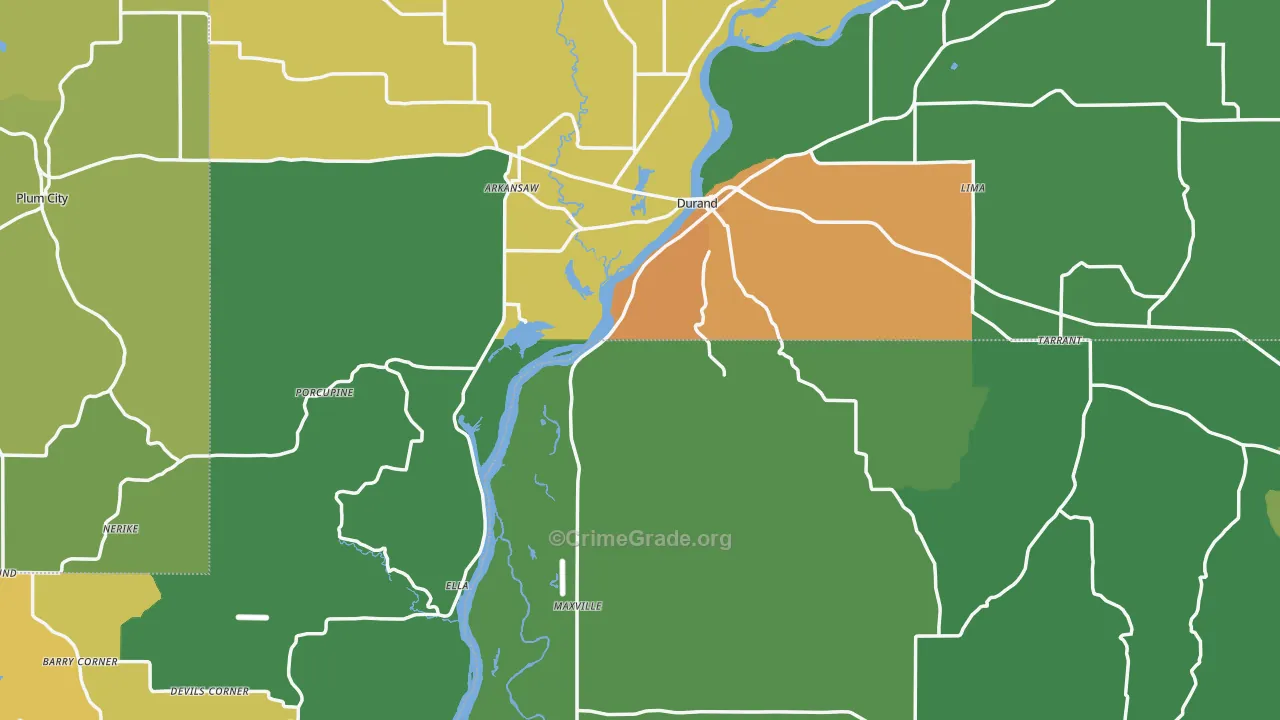 Pepin County, WI Map of Drug-Related Crime Rates