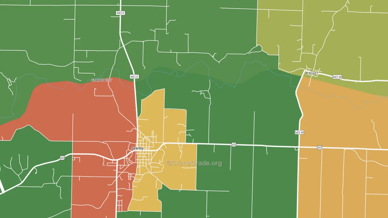 Pepsin, MO Map of Drug-Related Crime Rates