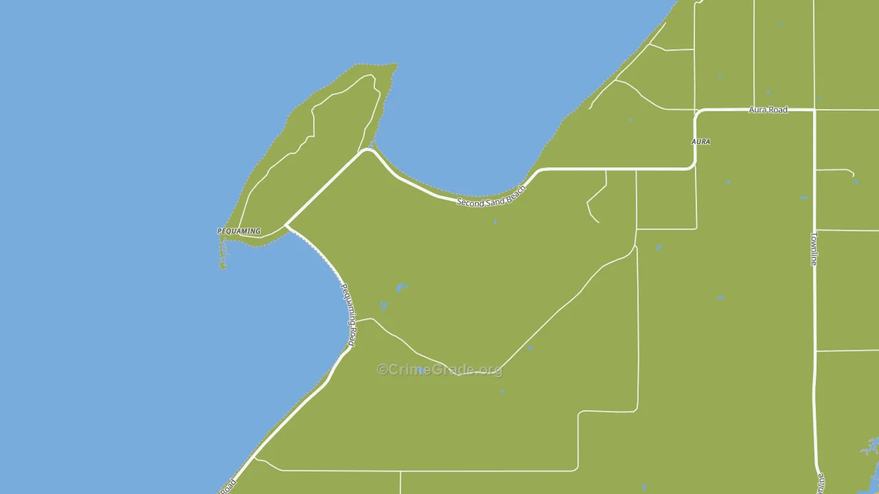 Pequaming, MI Map of Drug-Related Crime Rates
