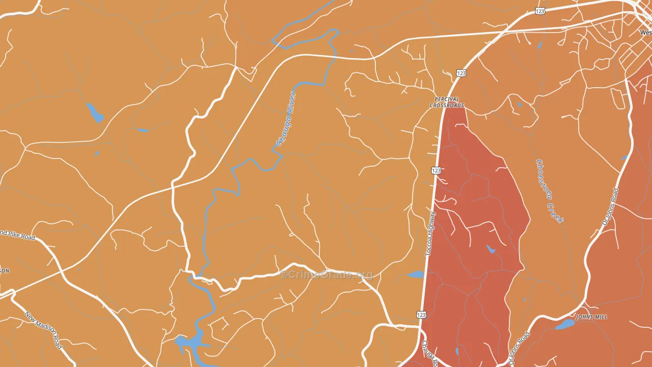 Percival Crossroads, SC Map of Drug-Related Crime Rates