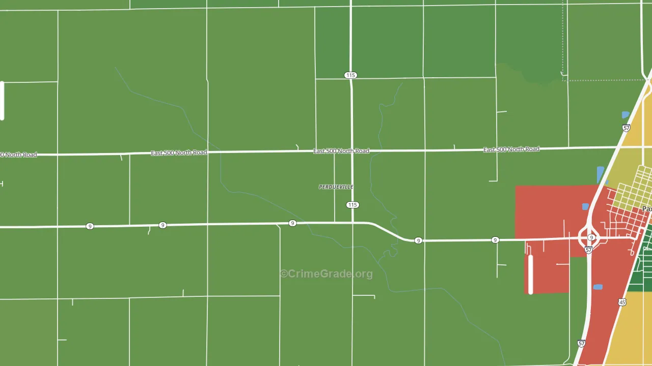Perdueville, IL Map of Drug-Related Crime Rates