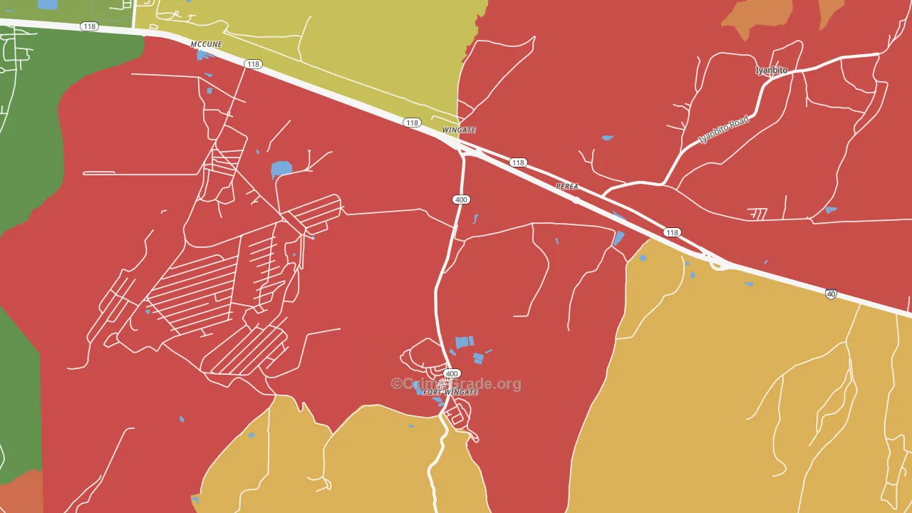 Perea, NM Map of Drug-Related Crime Rates