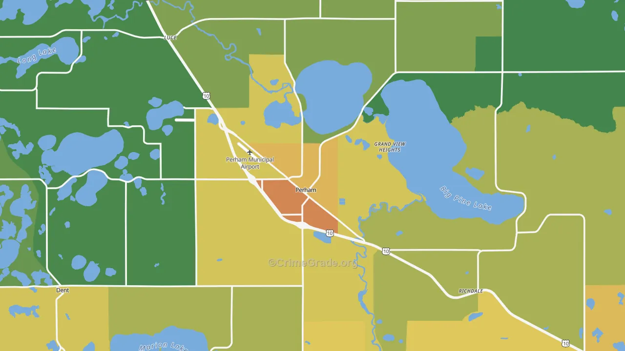Perham, MN Map of Drug-Related Crime Rates