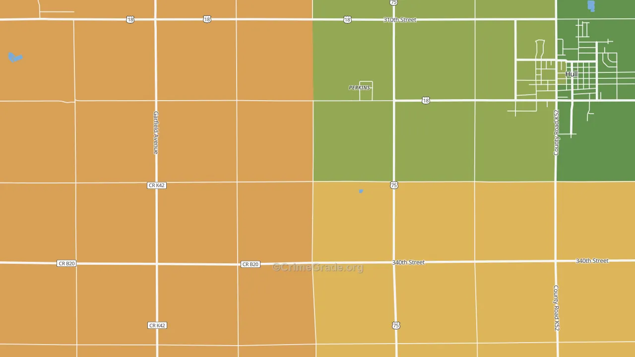 Perkins, IA Map of Drug-Related Crime Rates