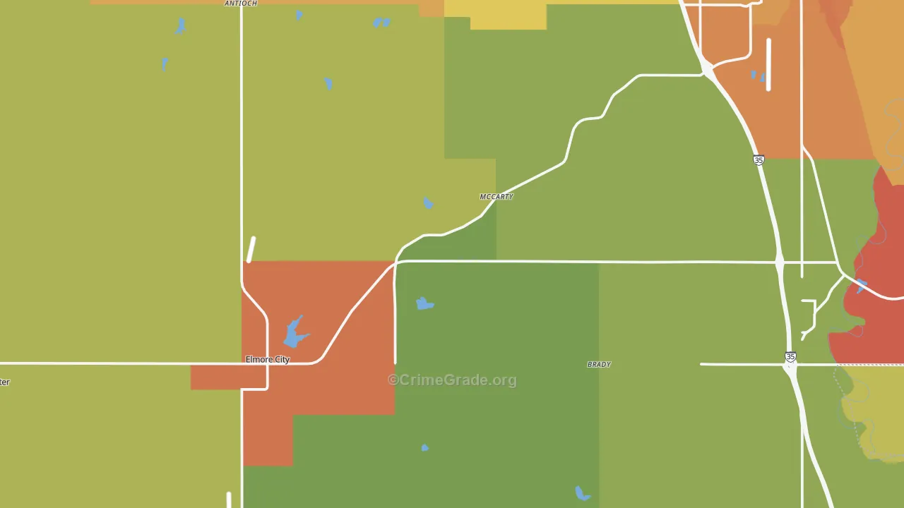 Pernell, OK Map of Drug-Related Crime Rates