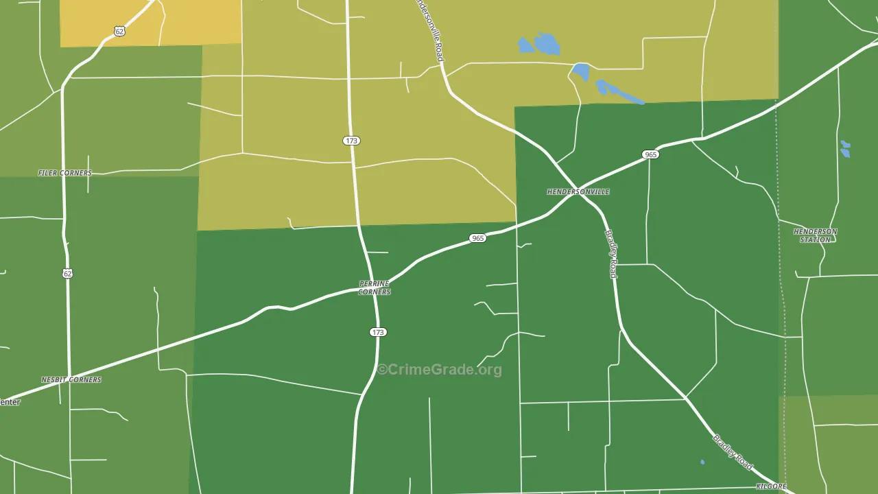 Perrine Corners, PA Map of Drug-Related Crime Rates