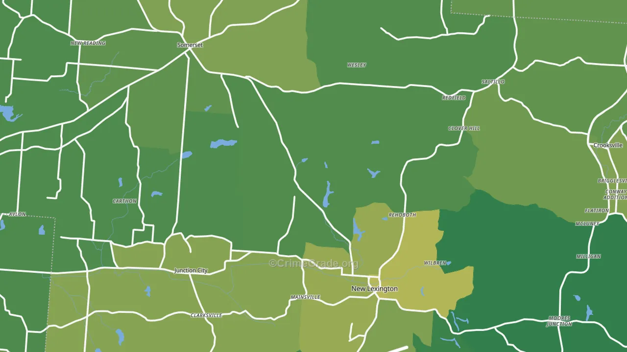 Perry County, OH Map of Drug-Related Crime Rates