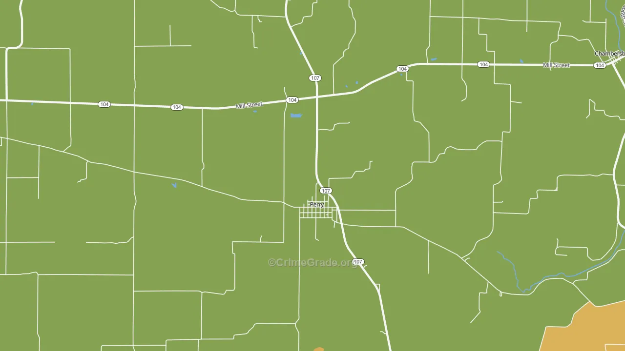 Perry, IL Map of Drug-Related Crime Rates