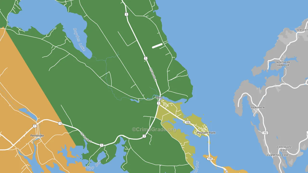 Perry, ME Map of Drug-Related Crime Rates