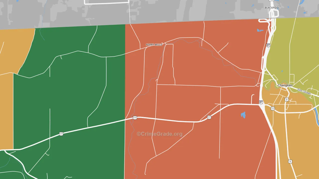 Perry Mills, NY Map of Drug-Related Crime Rates