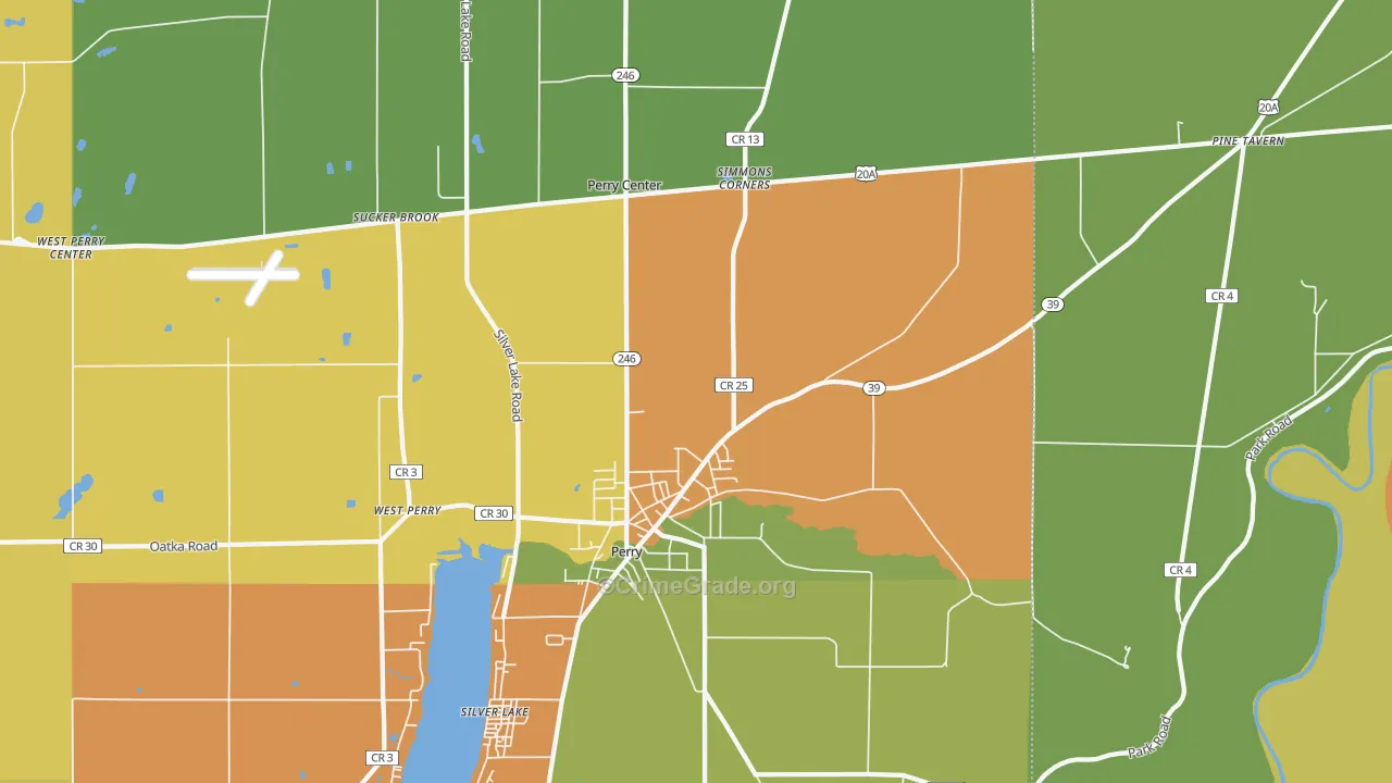 Perry, NY Map of Drug-Related Crime Rates