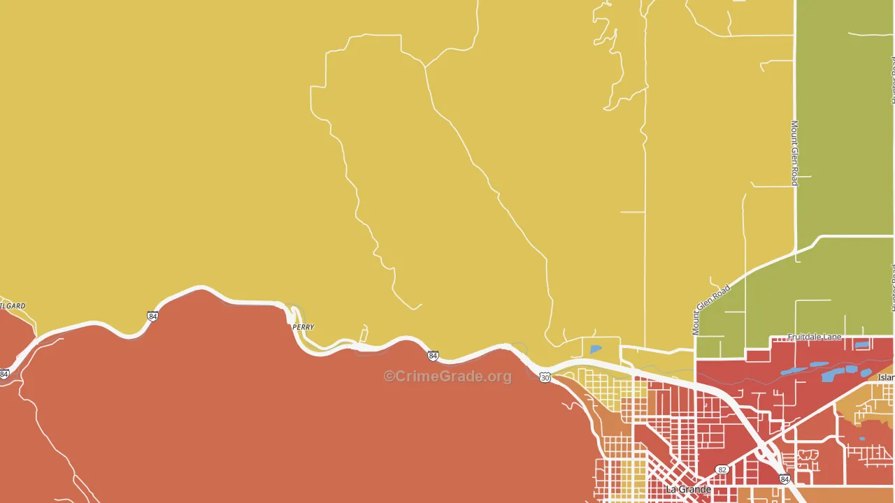 Perry, OR Map of Drug-Related Crime Rates