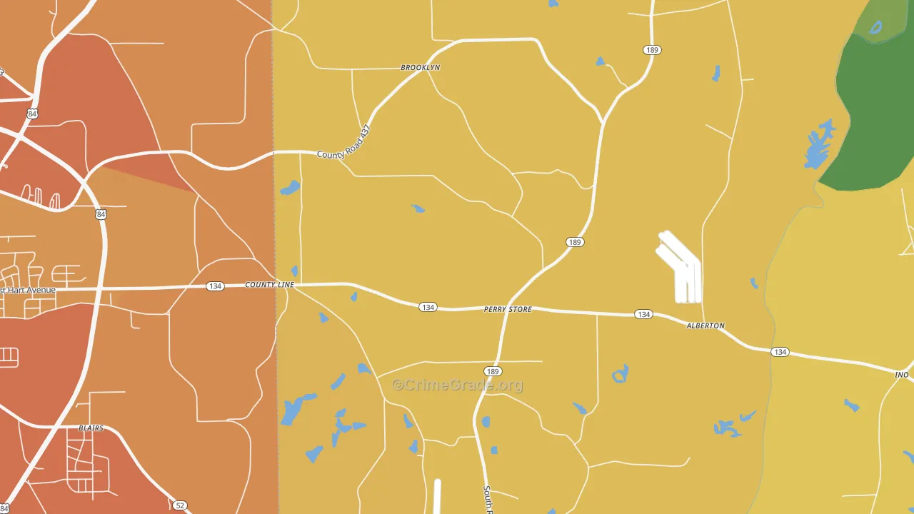 Perry Store, AL Map of Drug-Related Crime Rates