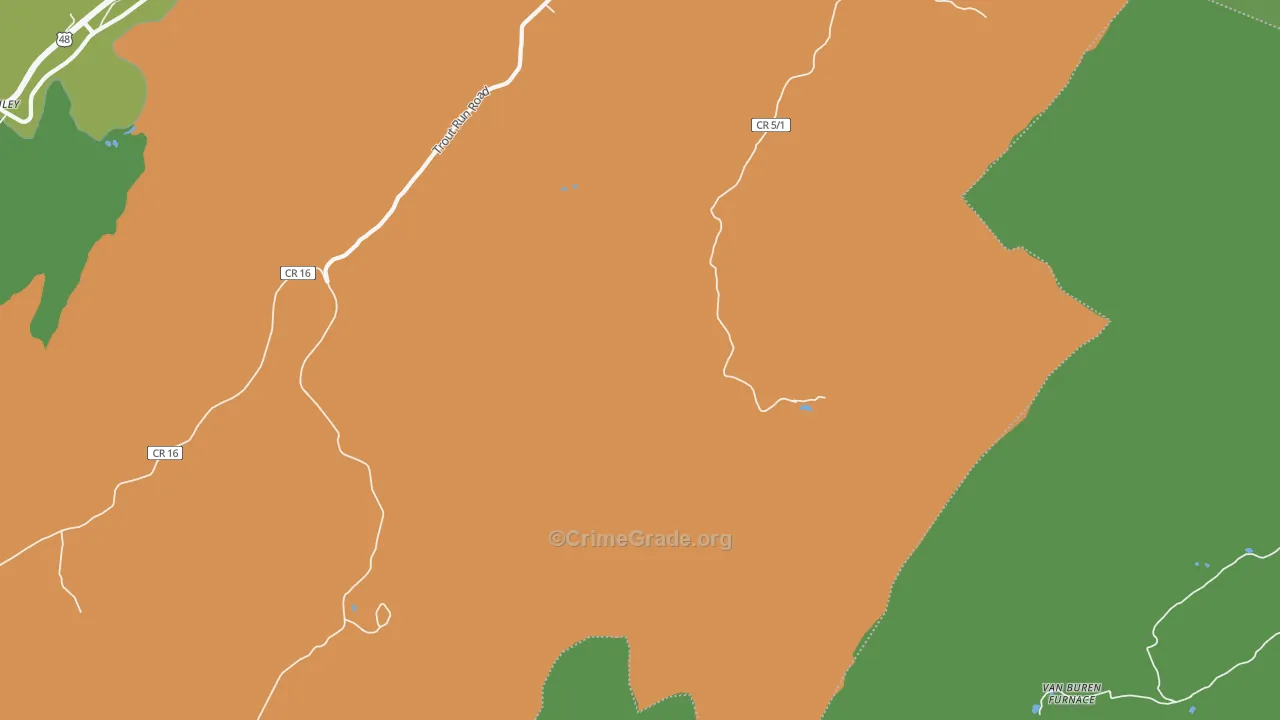 Perry, WV Map of Drug-Related Crime Rates