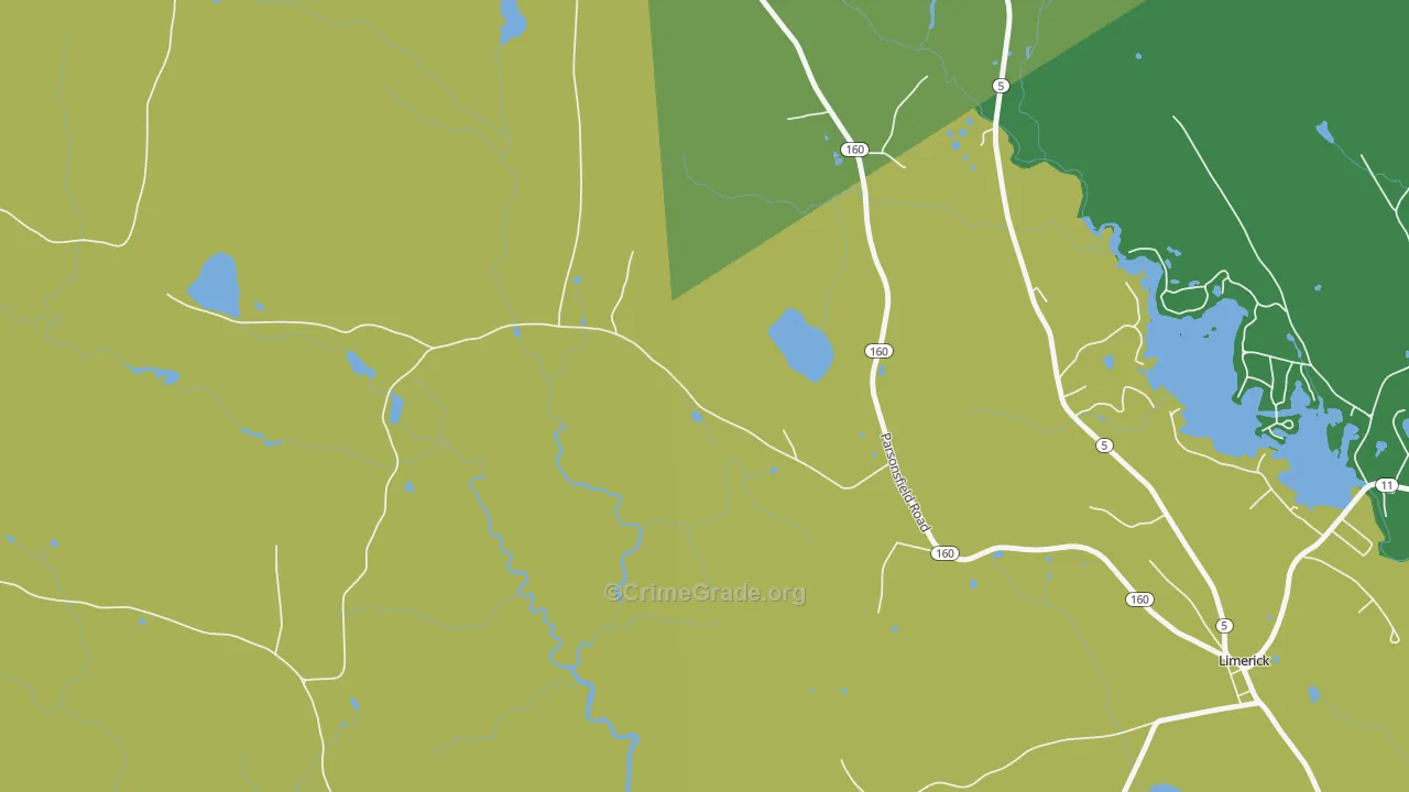 Perrys Corner, ME Map of Drug-Related Crime Rates
