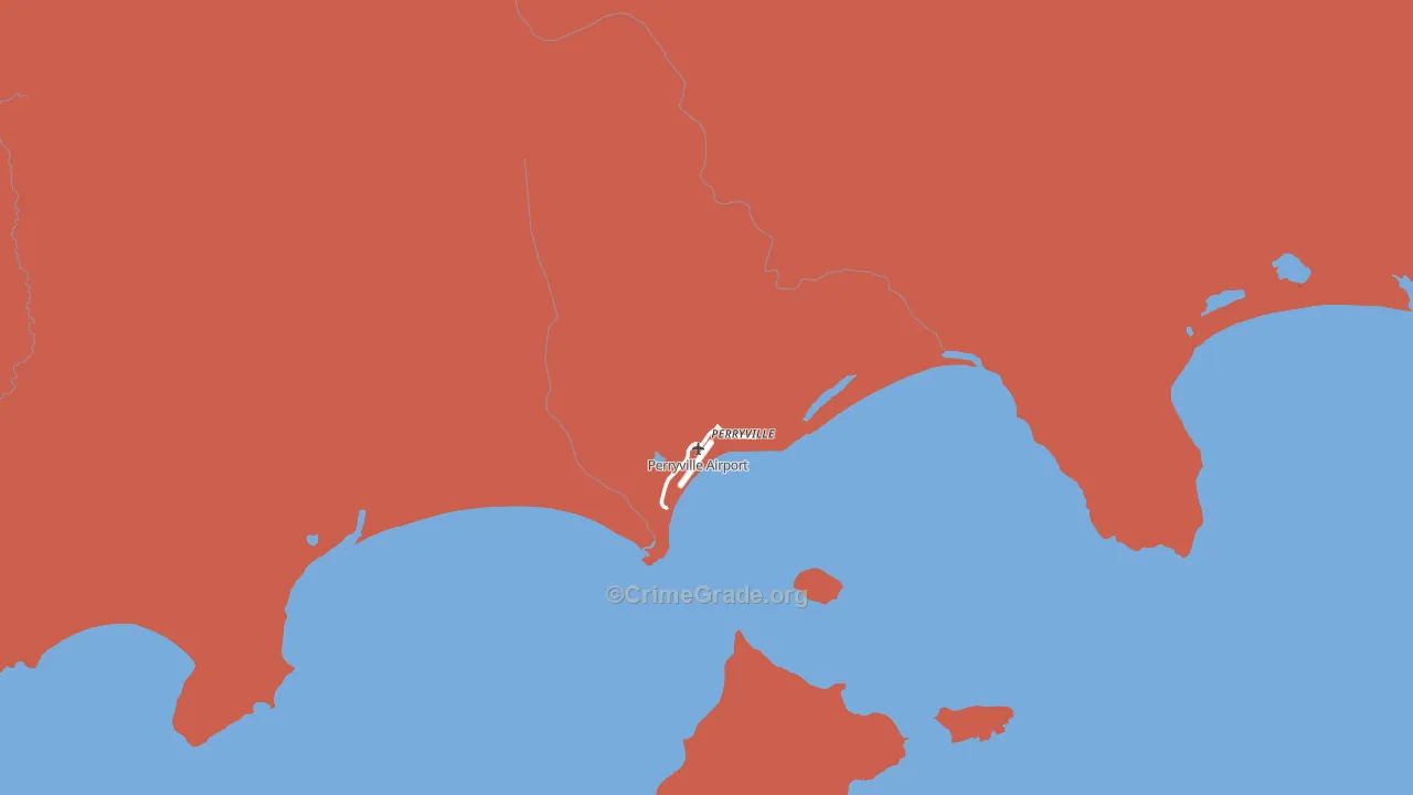 Perryville, AK Map of Drug-Related Crime Rates