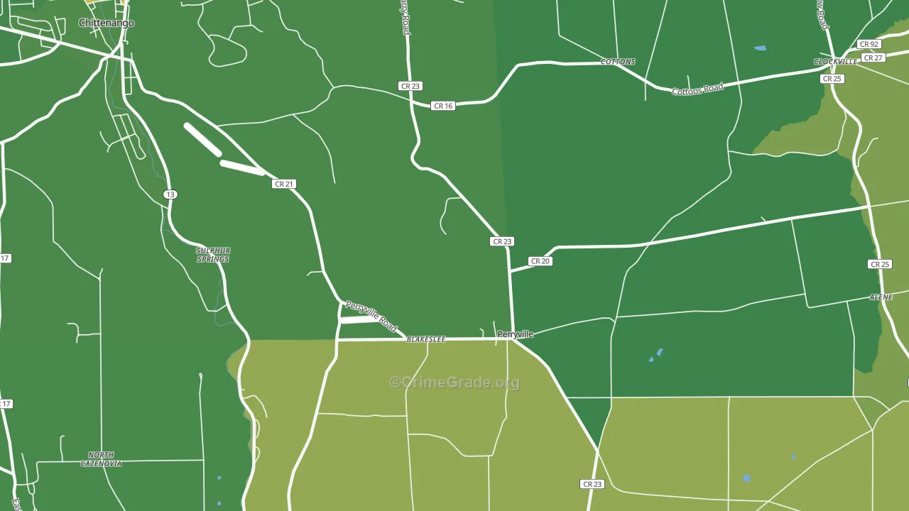 Perryville, NY Map of Drug-Related Crime Rates
