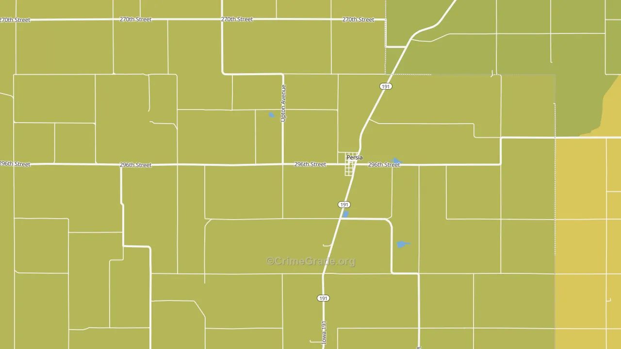 Persia, IA Map of Drug-Related Crime Rates