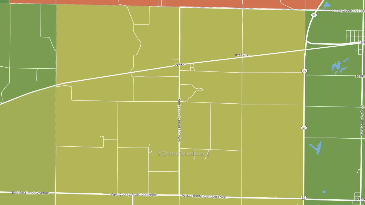 Perth, IN Map of Drug-Related Crime Rates