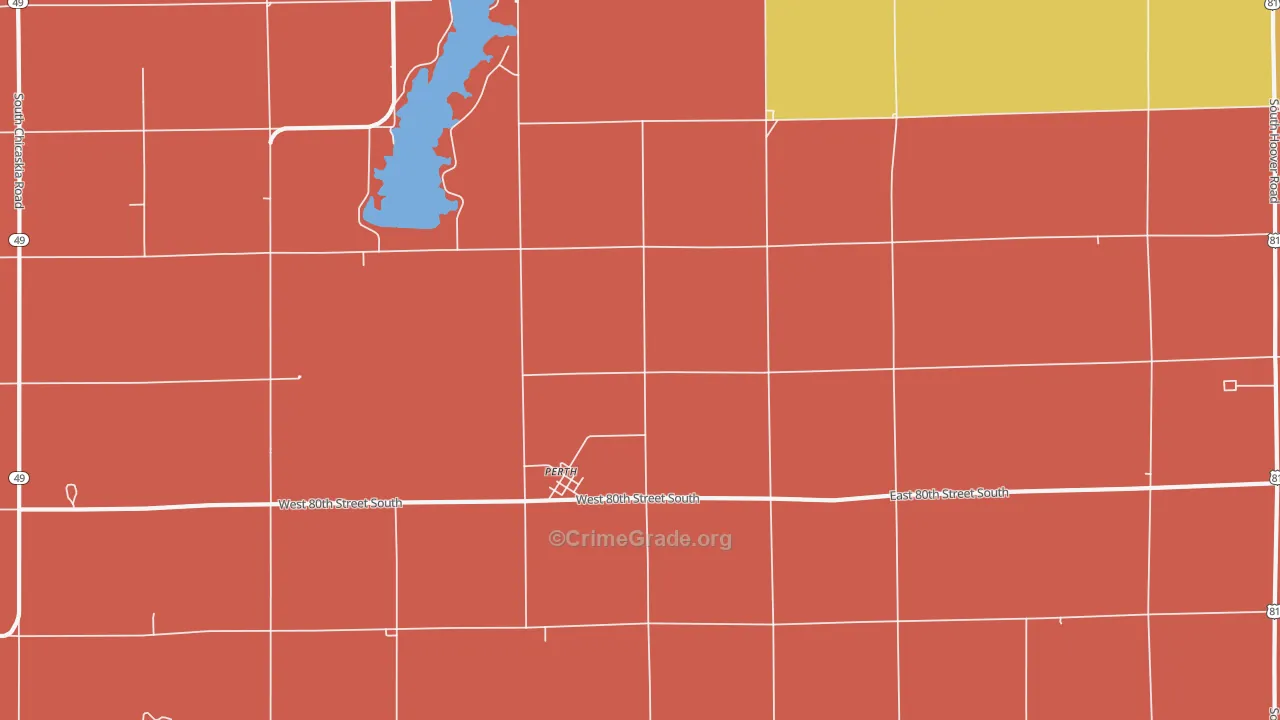 Perth, KS Map of Drug-Related Crime Rates