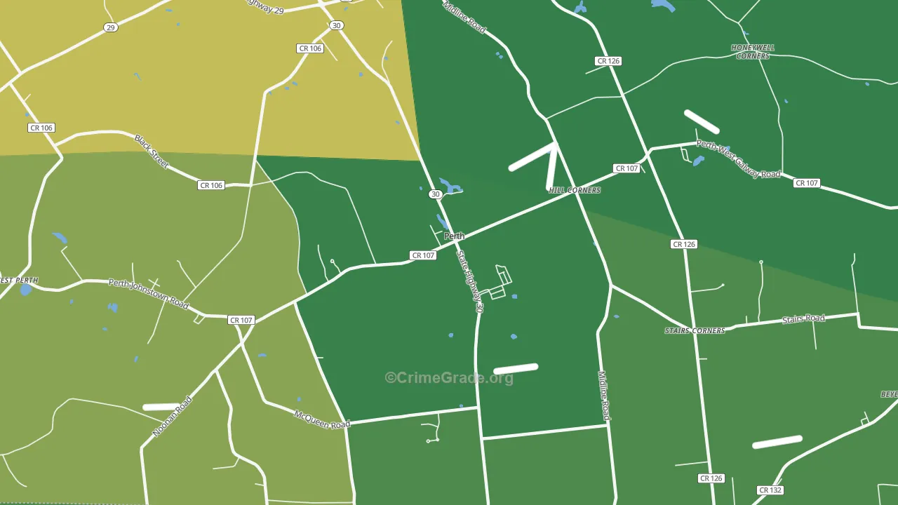 Perth, NY Map of Drug-Related Crime Rates