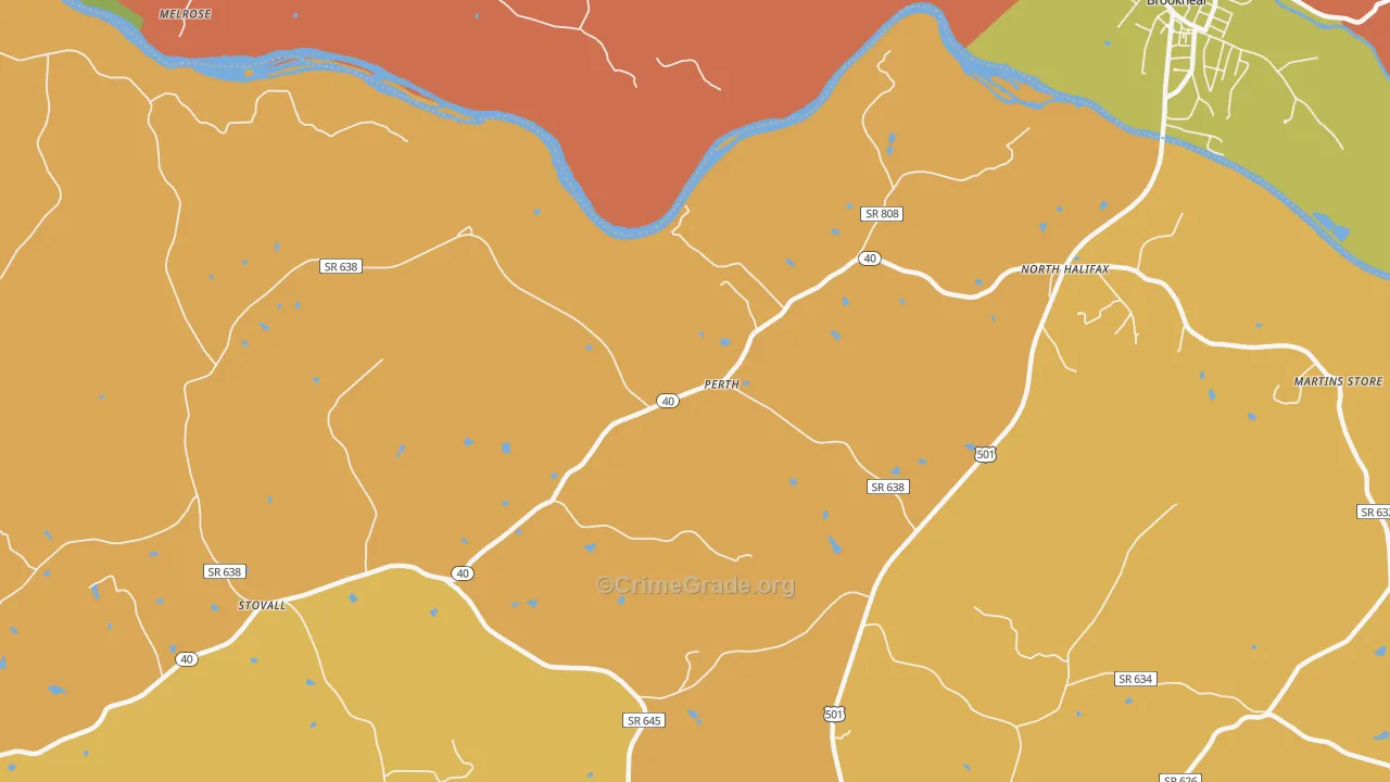 Perth, VA Map of Drug-Related Crime Rates