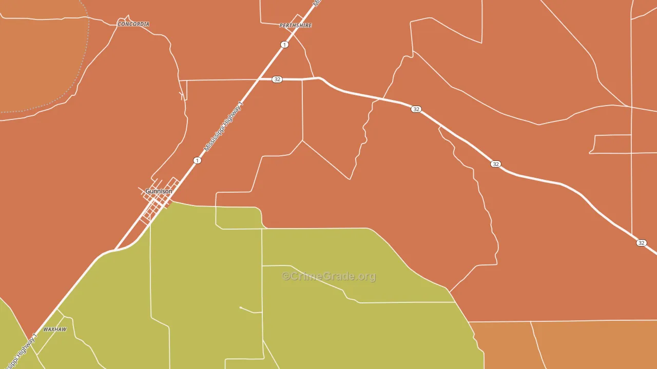 Perthshire, MS Map of Drug-Related Crime Rates