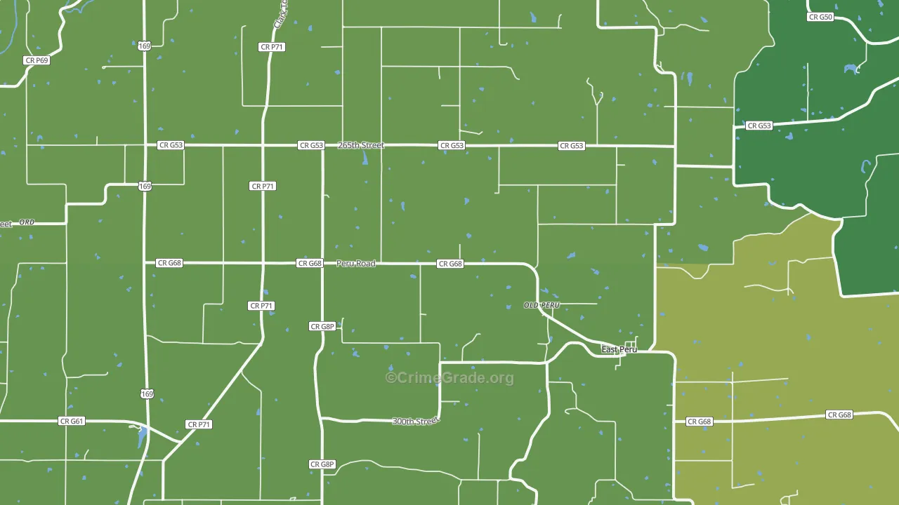 Peru, IA Map of Drug-Related Crime Rates