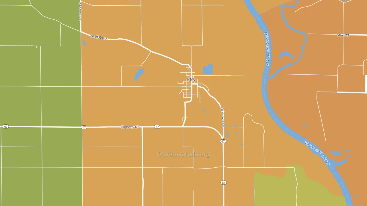 Peru, NE Map of Drug-Related Crime Rates