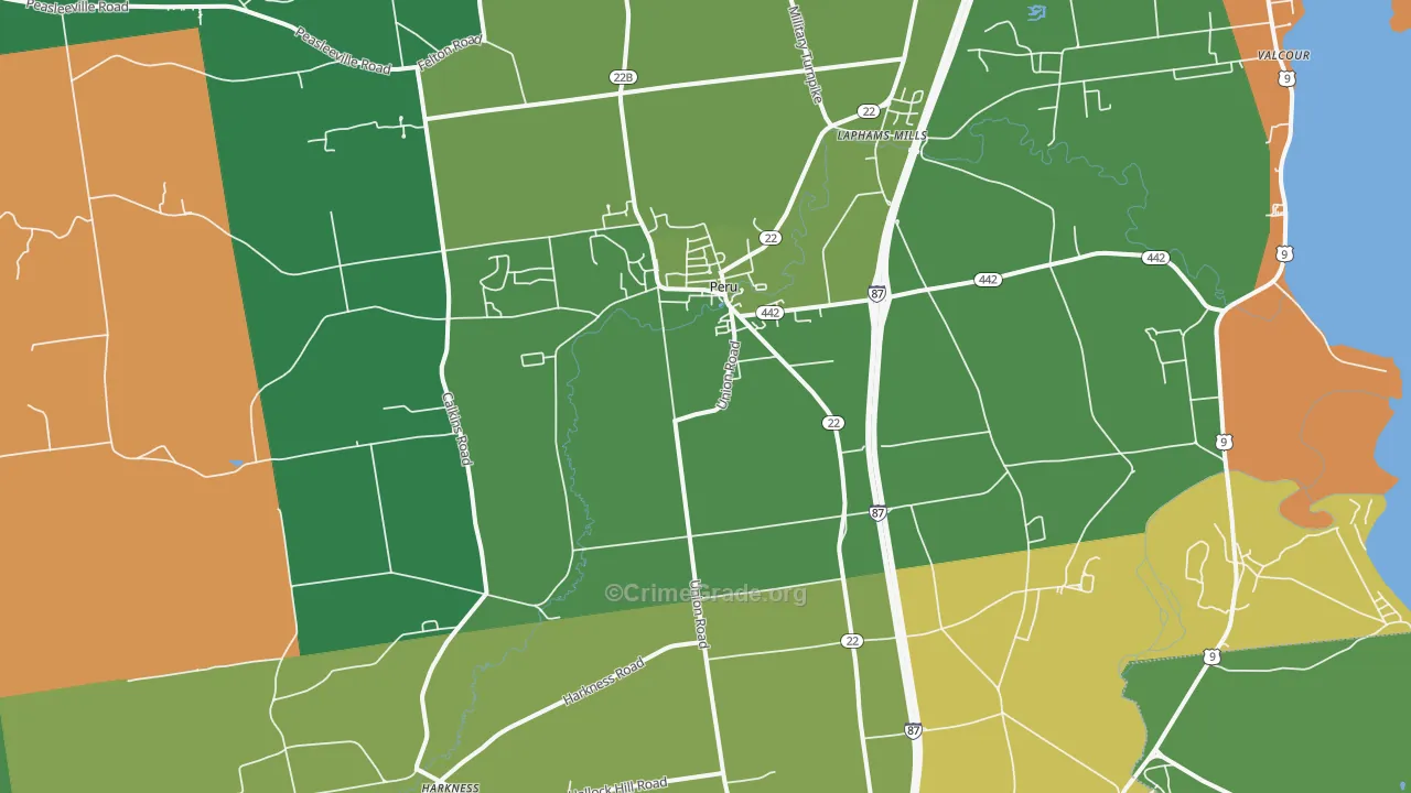 Peru, NY Map of Drug-Related Crime Rates