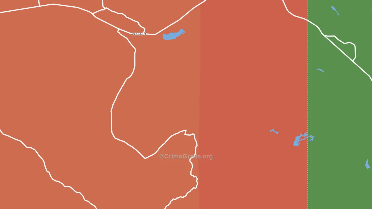 Pescado, NM Map of Drug-Related Crime Rates