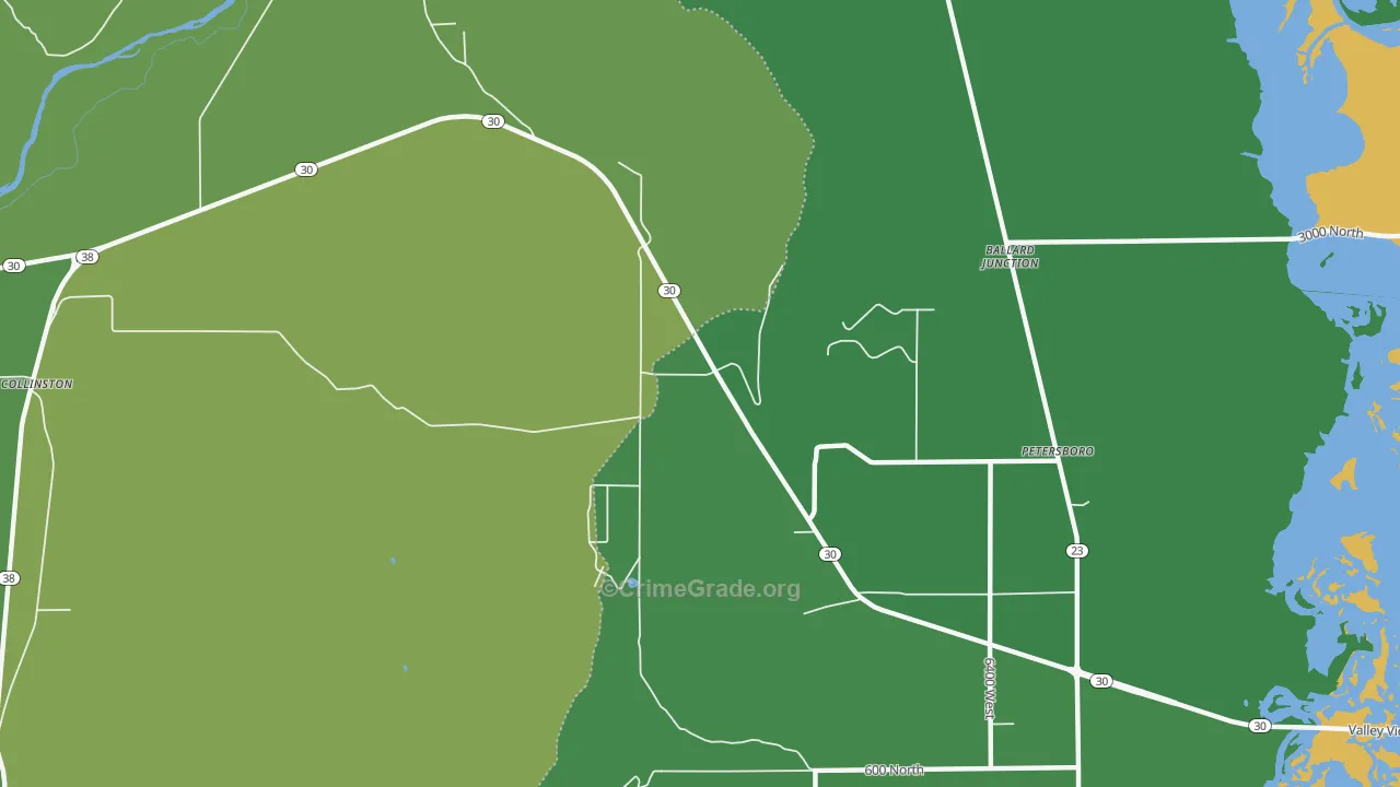 Peter, UT Map of Drug-Related Crime Rates