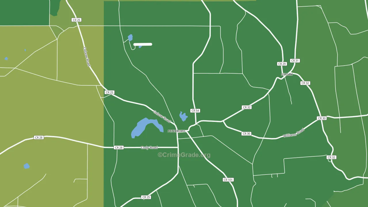 Peterboro, NY Map of Drug-Related Crime Rates