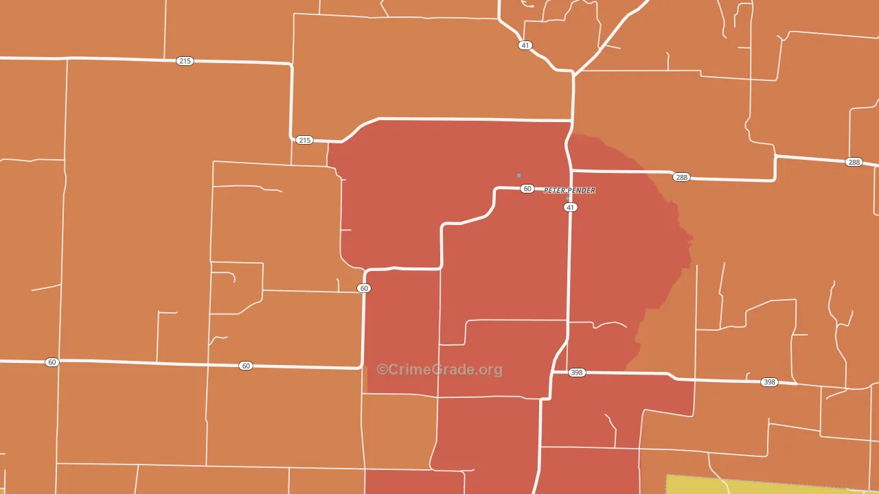 Peterpender, AR Map of Drug-Related Crime Rates