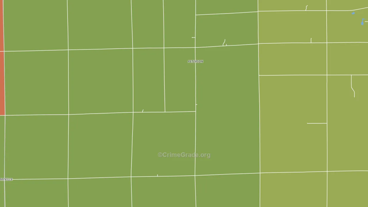 Peterson, IN Map of Drug-Related Crime Rates