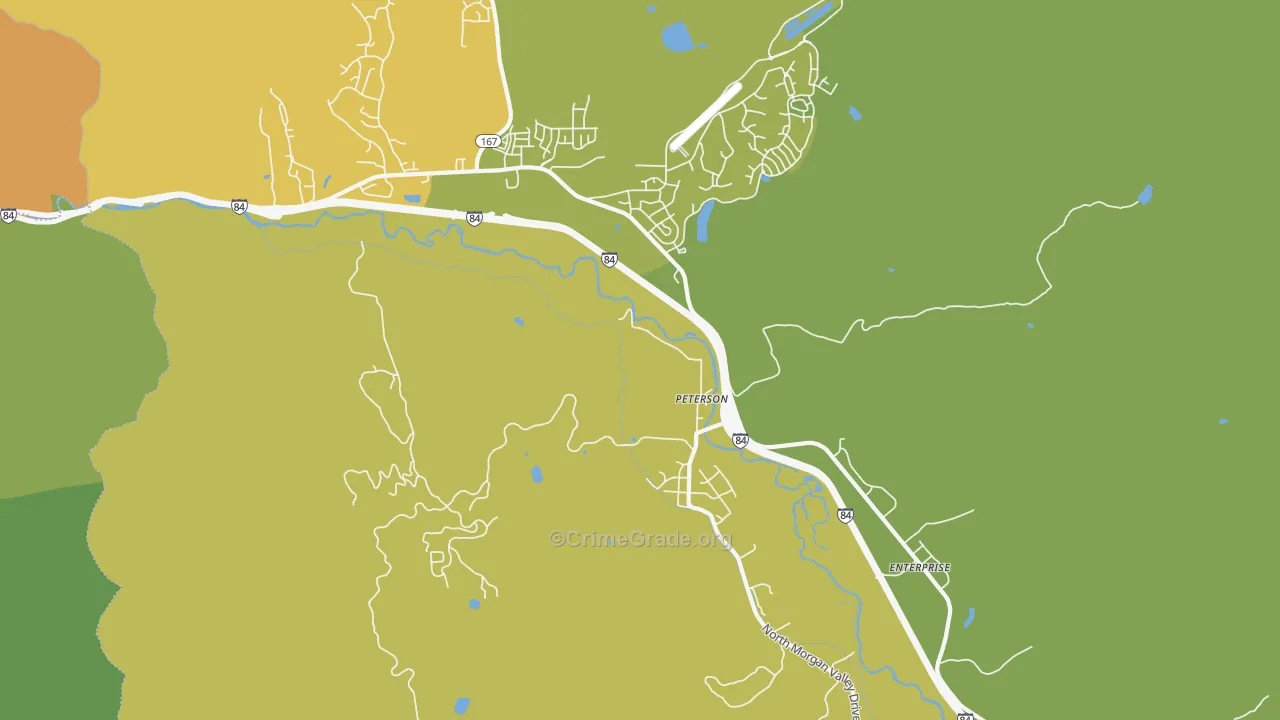 Peterson, UT Map of Drug-Related Crime Rates