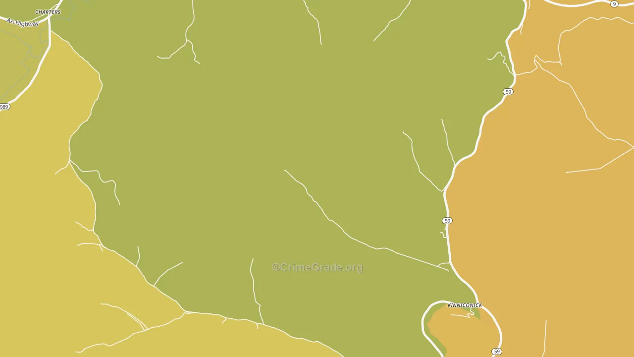 Petersville, KY Map of Drug-Related Crime Rates