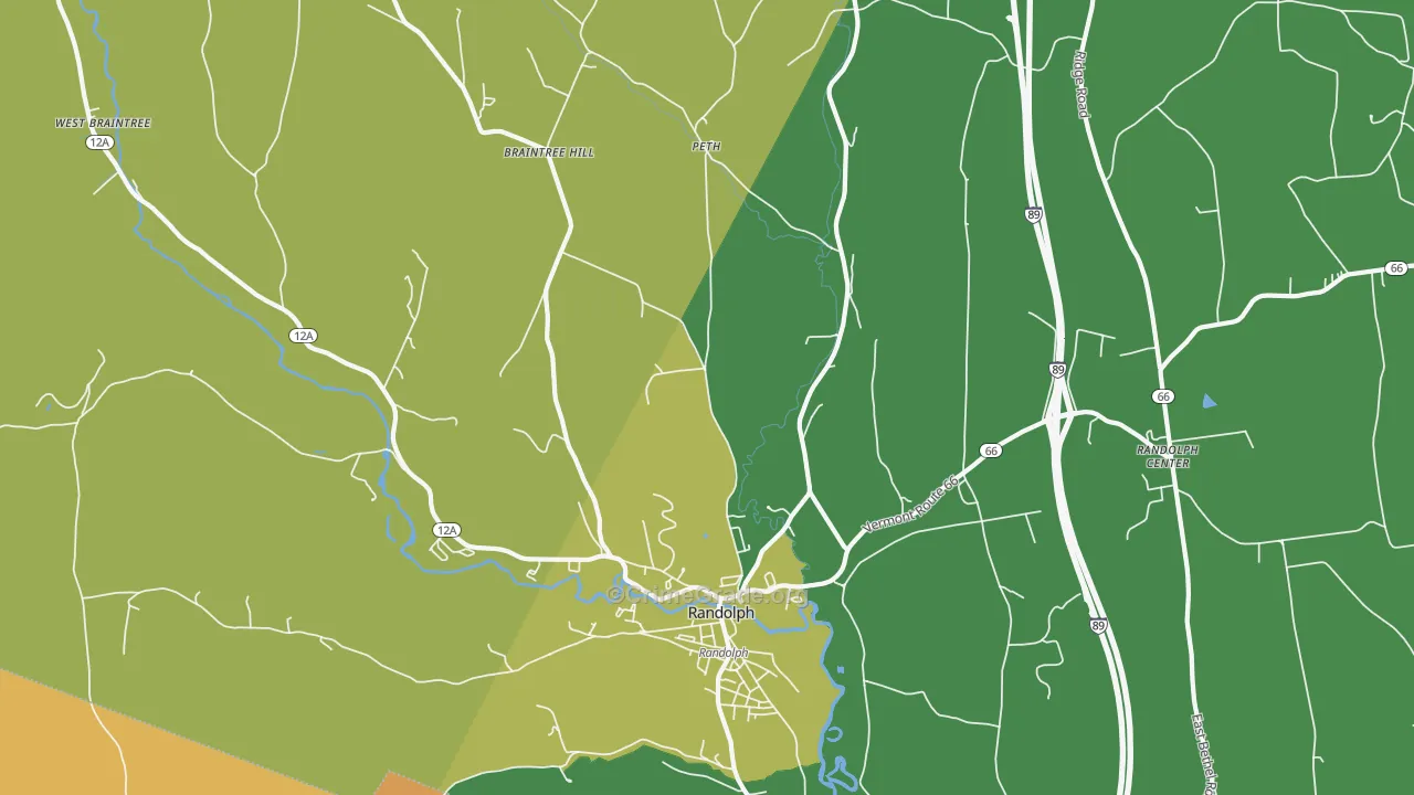 Peth, VT Map of Drug-Related Crime Rates