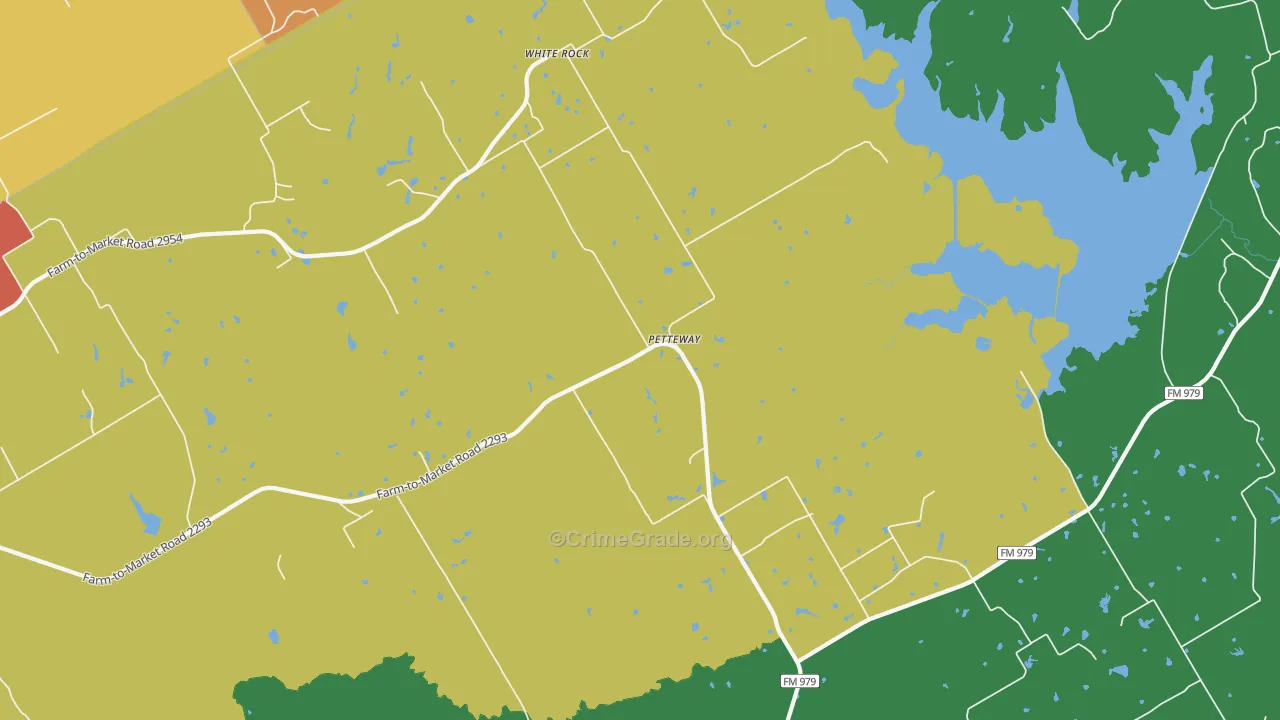 Petteway, TX Map of Drug-Related Crime Rates