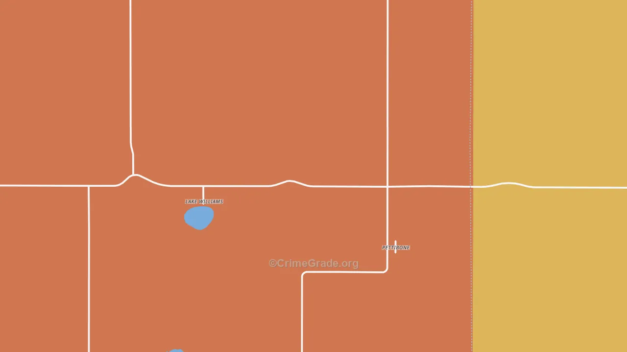 Pettibone, ND Map of Drug-Related Crime Rates
