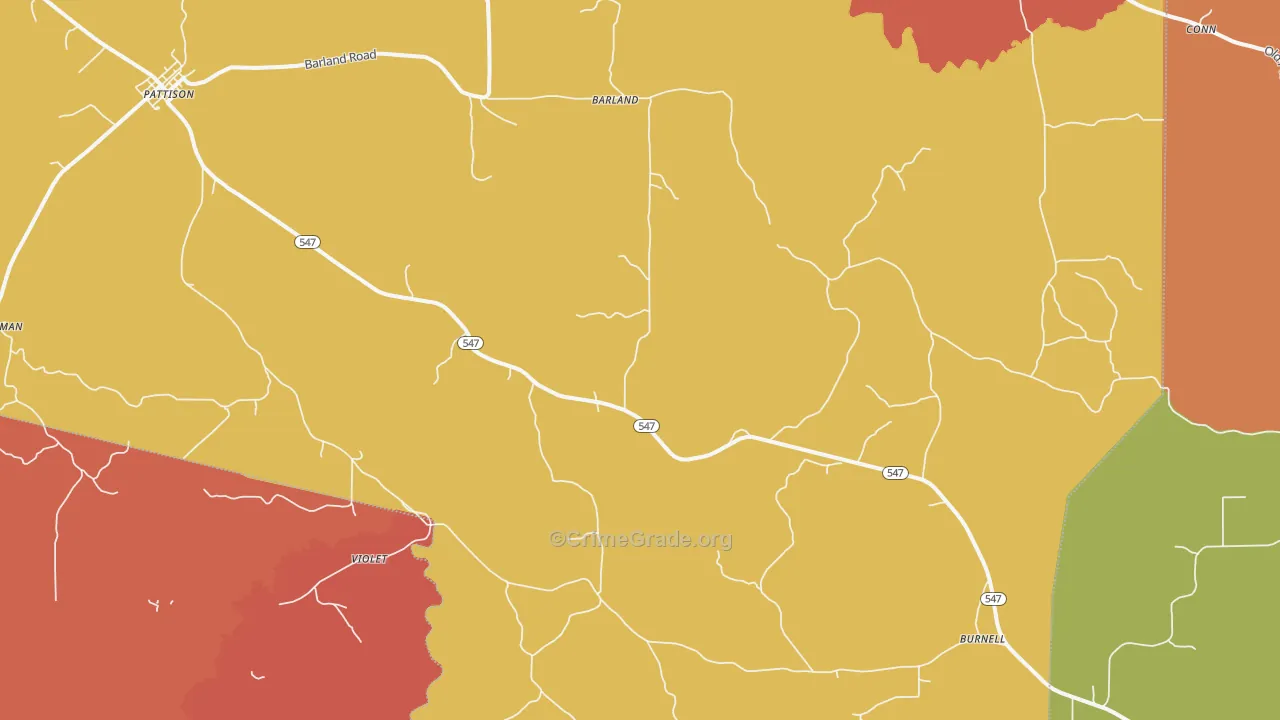 Peyton, MS Map of Drug-Related Crime Rates