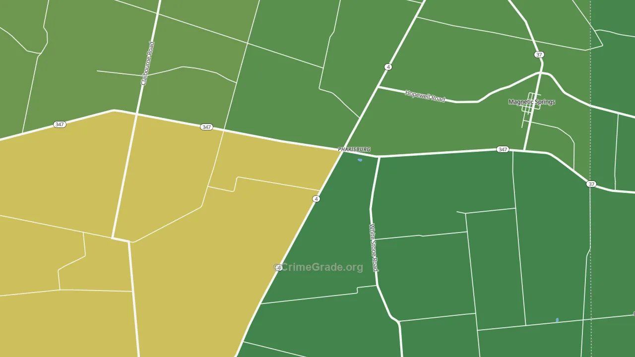 Pharisburg, OH Map of Drug-Related Crime Rates