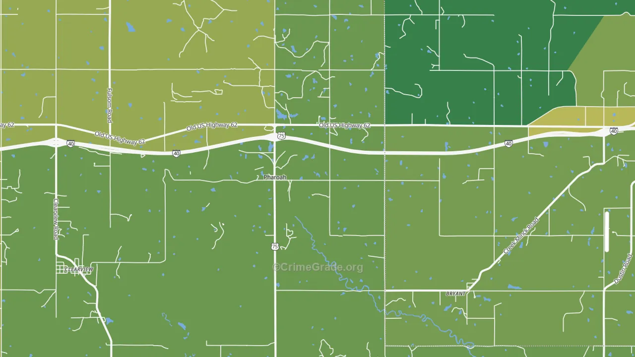 Pharoah, OK Map of Drug-Related Crime Rates